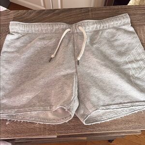 Nike Gray Athletic Shorts with Elastic Waistband and Drawstring